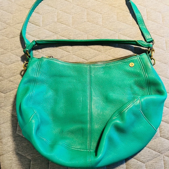 J.CREW Kelly Green Leather handbag - Picture 1 of 3